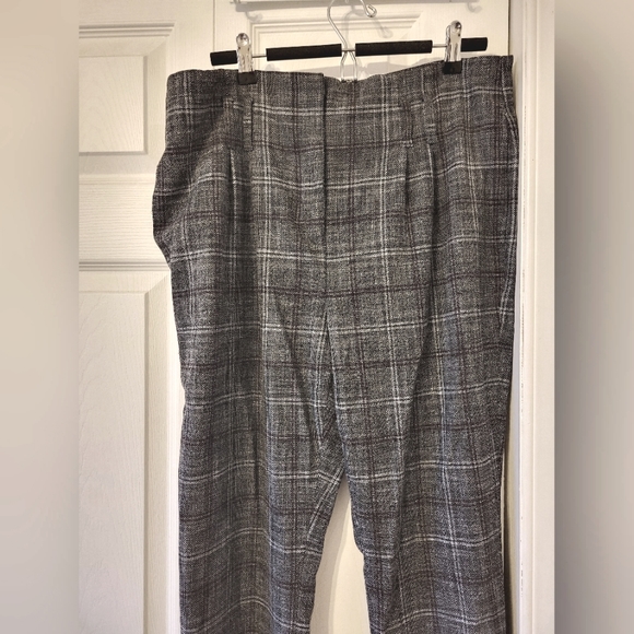 RW&CO. Grey & Purple Plaid Straight Pant - Picture 7 of 7